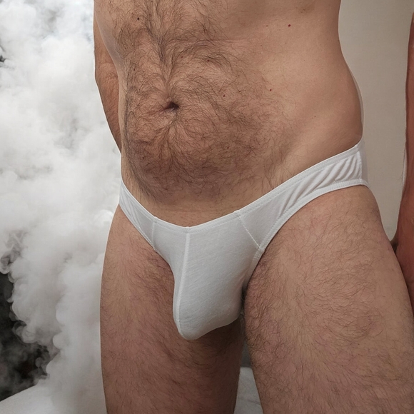 Men's White Brief - Picture 3 of 4